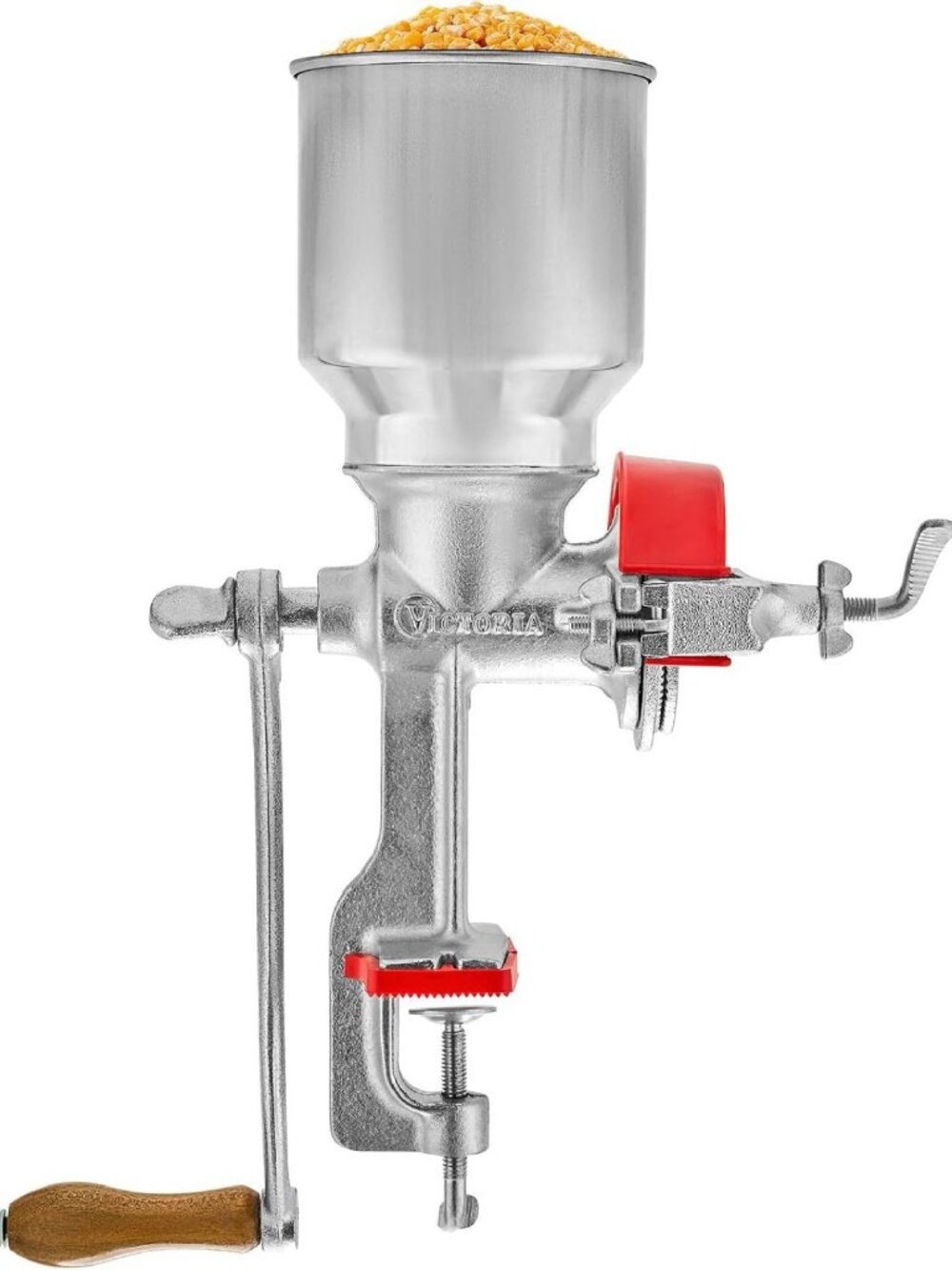 Manual Cast Iron Grain Mill 2400g High Hopper - Durable, Efficient, Kitchen Tool